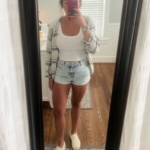 H&M Divide Denim Shorts with studded detailing